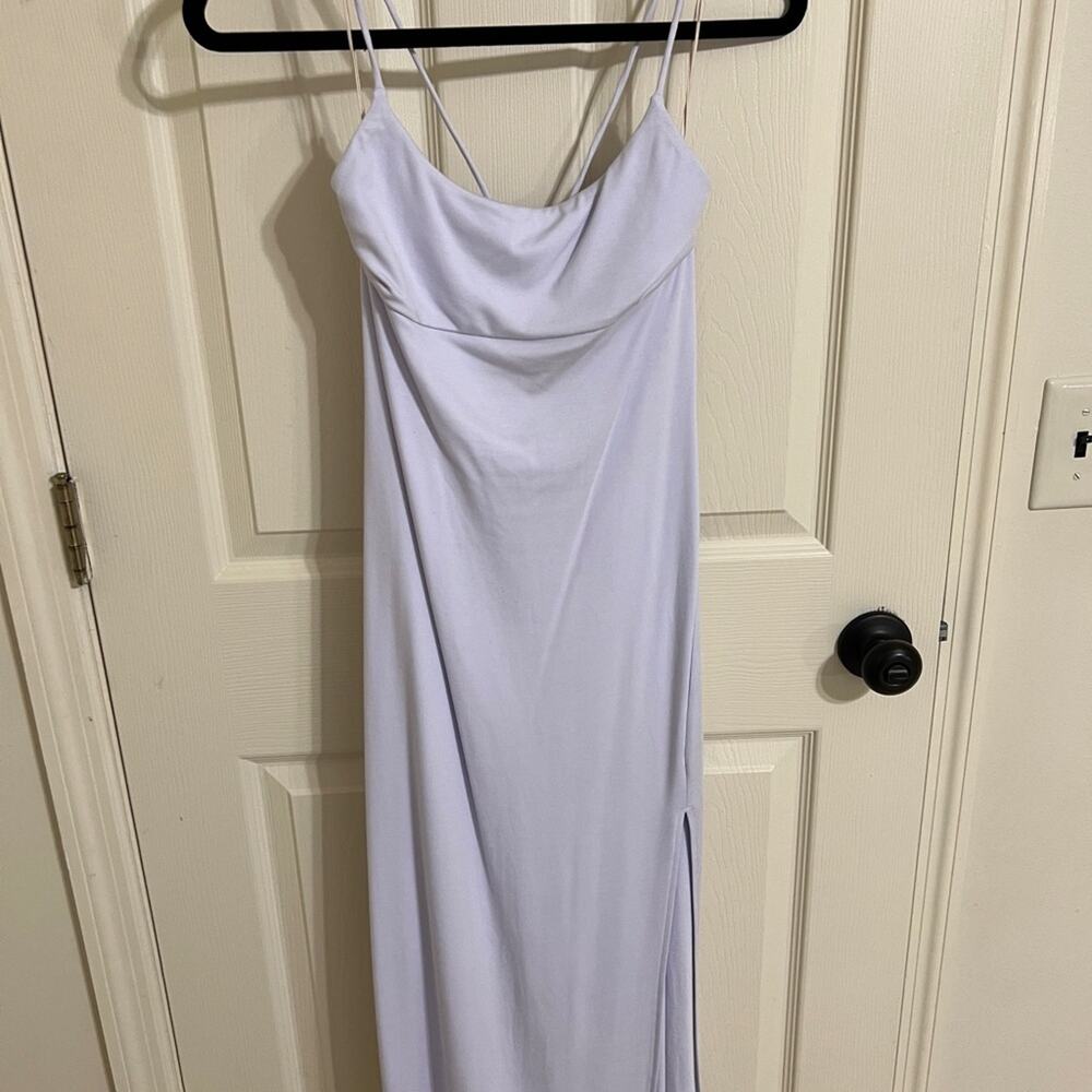Aritzia Wilfred Dreamweaver Dress Ice Lavender M